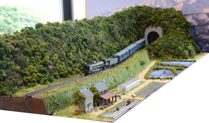 楽天市場 送料込 鉄道模型ジオラマ展示台ｎゲージ用 単線 ９０ｃｍ ３０ｃｍ 田畑沿いのローカル線 注文製作 展示台９０ｘ３０ ３ コレクターズショップ サザン