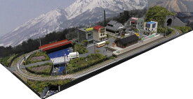 「送料無料」鉄道模型ジオラマレイアウトNゲージ用　単線[90cm×30cm]昭和の街●注文製作●90x30−1