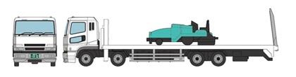 トミーテック1 150スケールザ 出群 トラックコレクション第１２弾５－三菱ふそうスーパーグレート アスファルトフィニッシャ 格安SALEスタート 重機運搬車