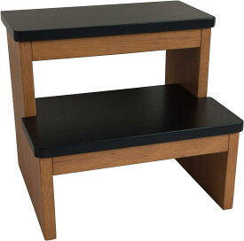 Ramdy（ラムディ）木製2段踏み台 ステップ台 子ども 踏み台 子供 手洗い 脚立 木目 飾り棚 プランター台 おしゃれ 2段 スツール 大人も使える 洗面所 手洗い 玄関 天然木 壁 猫 ナチュラル雑貨