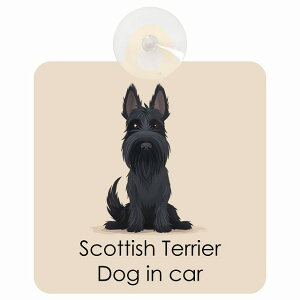  Scottish Terrier XReBbVeA DOG IN CAR z ΍Жh~^Cv ԓp pXe ݃J[ X^C Aj hbOI{[h S΍ ^] Z[teBTC