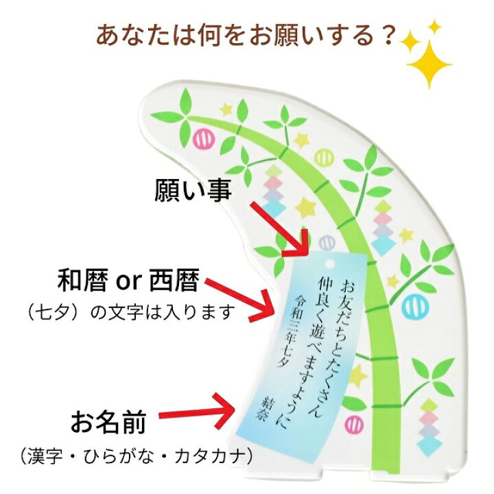 楽天市場 七夕飾り 願い事プリント アクリルスタンド 織姫 彦星 天の川 笹竹 短冊 オーダーメイド オリジナル オブジェ オーナメント 子供 赤ちゃん 家族 キッズ メモリアル プレゼント グッズ かわいい 雑貨屋 Cheerful チアフル