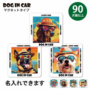  hbO DOG IN CAR J[TC  90ȏ ~bNX  }OlbgXebJ[  }Olbg  13x13cm ` C Xq TOX   킢 hRXeb
