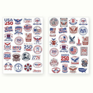 �A�����J����250���N �L�O�X�e�b�J�[ USA 1776-2026 �h��PVC�V�[�� 25���Z�b�g ������ �C�[�O�� ���R�̏��_ �A�����J���G�� �X�[�c�P�[�X �m�[�g�p�\�R�� �o�C�N 4th of July �Ɨ��L�O�� �M�t�g �v��