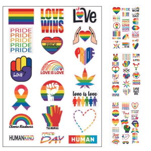 LGBTQ 19���l�ߍ��킹�X�e�b�J�[ �V�[�� �X�e�b�J�[ A4�T�C�Y �܂Ƃ߂� �񂹏W�� �T�C���v���[�g �X�e�b�J�[�@�������