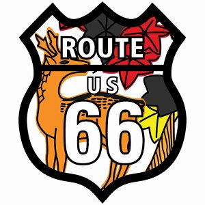 [g66 Route66 ԎD gtɎ a AJX^C XebJ[ 12x14.2cm V[ AG J[XebJ[ O  h 킢 