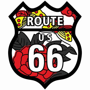 [g66 Route66 ԎD Oɒ a AJX^C XebJ[ 12x14.2cm V[ AG J[XebJ[ O  h 킢 