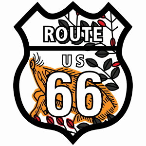[g66 Route66 ԎD ɒ a AJX^C XebJ[ 12x14.2cm V[ AG J[XebJ[ O  h 킢 