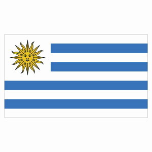 150x86mm EOAC Uruguay  XebJ[ V[ National Flag   r
