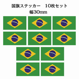 30x17mm 10Zbg uW Brazil  XebJ[ V[ National Flag   r