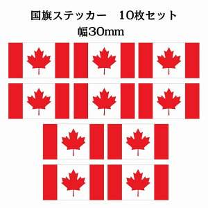30x17mm 10Zbg Ji_ Canada  XebJ[ V[ National Flag   r
