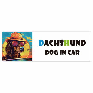 Dachshund _bNXtg  J[XebJ[ V[ DOG IN CAR C Xq TOX  20x6.7cm ` h O  ԃXebJ[XebJ[    킢 oCN TC