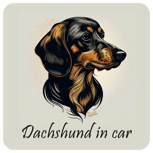 hbO J[XebJ[ CXgt Dog in Car _bNXtg A^Cv Z[teBTC  ` 13x13cm V[ A ^]΍ Dog Sticker O  h 킢  S΍ 