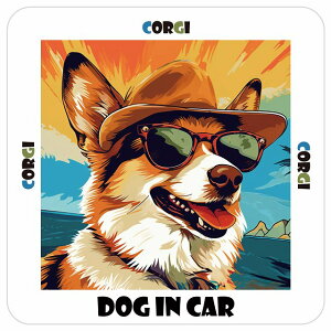 Corgi R[M[  J[XebJ[ V[ DOG IN CAR C Xq TOX  13x13cm ` h O  ԃXebJ[XebJ[    킢 oCN TCXebJ