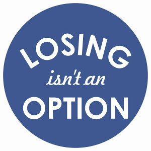 Losing isn�ft an option �f�j���u���[ ���a13cm �T�C���X�e�b�J�[ �V�[�� �~�` �� �X�e�b�J�[ �D�� �Z���t �싅 �h�� ���� ���O
