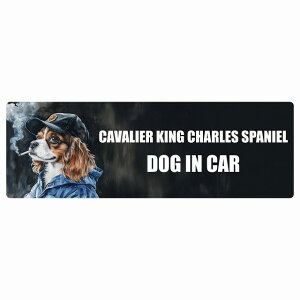  CAVALIER KING CHARLES SPANIEL LoALO`[YXpjG DOG IN CAR J[XebJ[ V[  ƕ 傢 20x6.7cm ` h O  hbOI{[h fJ[