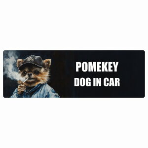  POMEKEY |L[ DOG IN CAR J[XebJ[ V[  ƕ 傢 15x5cm ` h O  hbOI{[h fJ[