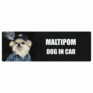  MALTIPOM |} DOG IN CAR J[XebJ[ V[  ƕ 傢 20x6.7cm ` h O  hbOI{[h fJ[
