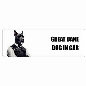  GREAT DANE O[gf[ DOG IN CAR J[XebJ[ V[  ZLeBK[h 傢 15x5cm ` h O  hbOI{[h fJ[