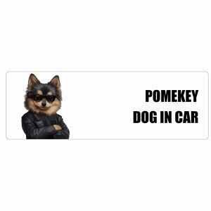  POMEKEY |L[ DOG IN CAR J[XebJ[ V[  ZLeBK[h 傢 20x6.7cm ` h O  hbOI{[h fJ[