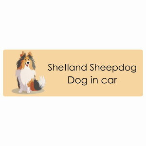  Shetland Sheep Dog VFbghV[vhbO Dog IN CAR J[XebJ[ V[  pXe ݃J[ X^C Aj 15x5cm ` h O  hbOI{[h fJ[
