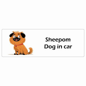  Sheepom V[| Dog IN CAR J[XebJ[ V[  AJ J[gD[ X^C Aj 20x6.7cm ` h O  hbOI{[h fJ[