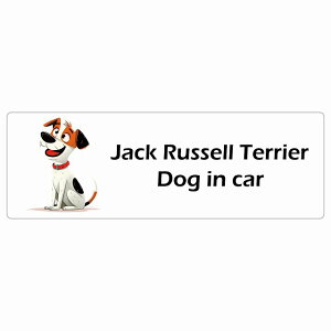  Jack Russell Terrier WbNbZeA Dog IN CAR J[XebJ[ V[  AJ J[gD[ X^C Aj 15x5cm ` h O  hbOI{[h fJ[