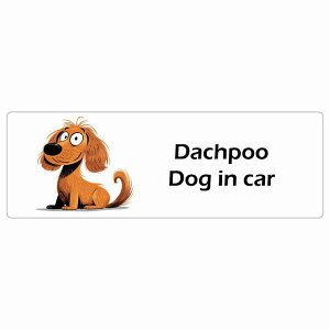  Dachpoo _bv[ Dog IN CAR J[XebJ[ V[  AJ J[gD[ X^C Aj 15x5cm ` h O  hbOI{[h fJ[