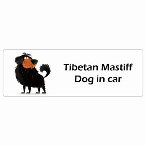  Tibetan Mastiff `x^}XeBt Dog IN CAR J[XebJ[ V[  AJ J[gD[ X^C Aj 15x5cm ` h O  hbOI{[h fJ[