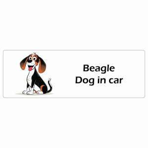  Beagle r[O Dog IN CAR J[XebJ[ V[  AJ J[gD[ X^C Aj 20x6.7cm ` h O  hbOI{[h fJ[