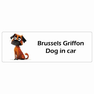  Brussels Griffon ubZEOtH Dog IN CAR J[XebJ[ V[  AJ J[gD[ X^C Aj 20x6.7cm ` h O  hbOI{[h fJ[