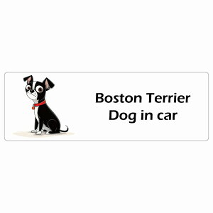  Boston Terrier {XgeA Dog IN CAR J[XebJ[ V[  AJ J[gD[ X^C Aj 15x5cm ` h O  hbOI{[h fJ[