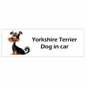  Yorkshire Terrier [NVeA Dog IN CAR J[XebJ[ V[  AJ J[gD[ X^C Aj 20x6.7cm ` h O  hbOI{[h fJ[