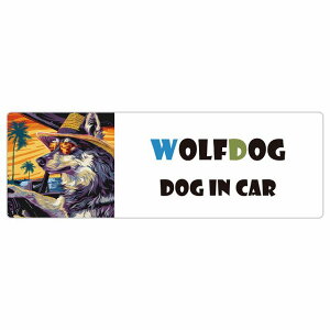 Wolfdog EthbO  J[XebJ[ V[ DOG IN CAR C Xq TOX  15x5cm ` h O  ԃXebJ[ XebJ[    킢 oCN TCX