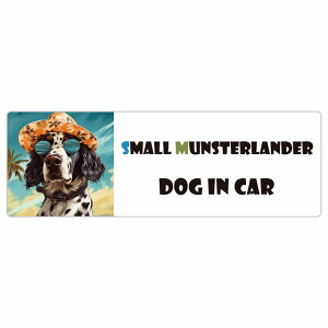 Small Munsterlander X[~X^[_[  J[XebJ[ V[ DOG IN CAR C Xq TOX  15x5cm ` h O  ԃXebJ[ XebJ[    