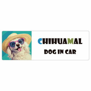 Chihuamal `}  J[XebJ[ V[ DOG IN CAR C Xq TOX  15x5cm ` h O  ԃXebJ[ XebJ[    킢 oCN TCXe