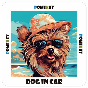 |L[ Pomekey  J[XebJ[ V[ DOG IN CAR C Xq TOX  13x13cm ` h O  ԃXebJ[XebJ[    킢 oCN TCXeb