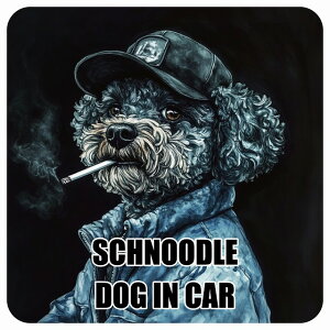 SCHNOODLE Viv[ DOG IN CAR J[XebJ[  ƕ 傢 13x13cm ` h O  hbOI{[h fJ[