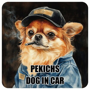  PEKICHS yLbNX DOG IN CAR J[XebJ[ V[  ƕ 傢 13x13cm ` h O  hbOI{[h fJ[