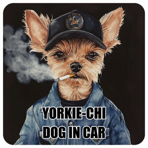  YORKIE-CHI [`[ DOG IN CAR J[XebJ[ V[  ƕ 傢 13x13cm ` h O  hbOI{[h fJ[
