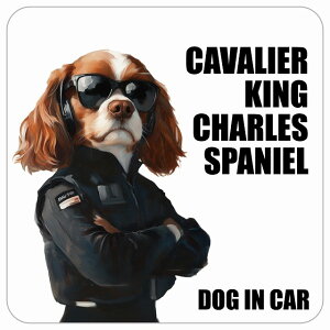  CAVALIER KING CHARLES SPANIEL LoALO`[YXpjG DOG IN CAR J[XebJ[ V[  ZLeBK[h 傢 13x13cm ` h O  hbOI{[h f