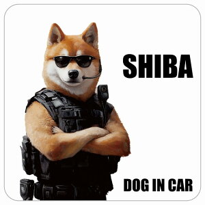  SHIBA Č DOG IN CAR J[XebJ[ V[  ZLeBK[h 傢 13x13cm ` h O  hbOI{[h fJ[