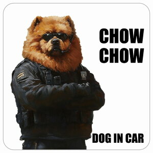  CHOW CHOW `E`E DOG IN CAR J[XebJ[ V[  ZLeBK[h 傢 13x13cm ` h O  hbOI{[h fJ[