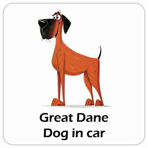  Great Dane O[gf[ DOG IN CAR J[XebJ[ V[  AJ J[gD[ X^C Aj 13x13cm ` h O  hbOI{[h fJ[