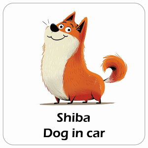  Shiba Č DOG IN CAR J[XebJ[ V[  AJ J[gD[ X^C Aj 13x13cm ` h O  hbOI{[h fJ[