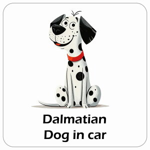  Dalmatian _VA DOG IN CAR J[XebJ[ V[  AJ J[gD[ X^C Aj 13x13cm ` h O  hbOI{[h fJ[