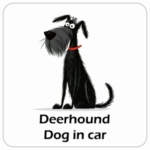  Deerhound fBAnEh DOG IN CAR J[XebJ[ V[  AJ J[gD[ X^C Aj 13x13cm ` h O  hbOI{[h fJ[