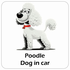  Poodle v[h DOG IN CAR J[XebJ[ V[  AJ J[gD[ X^C Aj 13x13cm ` h O  hbOI{[h fJ[