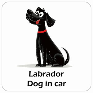  Labrador uh[ DOG IN CAR J[XebJ[ V[  AJ J[gD[ X^C Aj 13x13cm ` h O  hbOI{[h fJ[