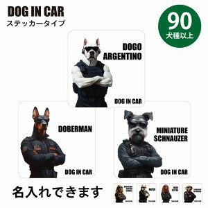  90ȏ ~bNX J[XebJ[ V[  ZLeBK[h 傢 Dog in Car ` 13x13cm { O  h  Z[teBTC hbOCJ[ hbOI{[